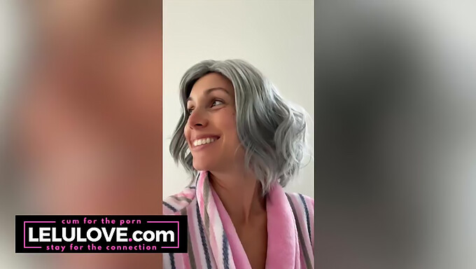 Busty Girl Undresses In Front Of Mirror, Dons Gray Wig, Warms Up Her Voice, And Exposes Her Vagina Before And After Sex - Featuring Lelu Love