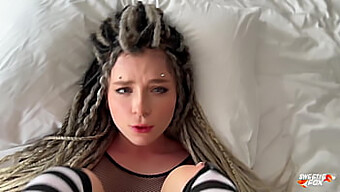 Dreadlocked And Pierced Babe Gives A Deepthroat Blowjob, Gets Roughly Fucked, And Swallows Cum In A Homemade Video