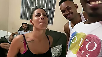 Mature Brazilian Ruivinha Enjoys A Threesome With Three Black Men In Brazil